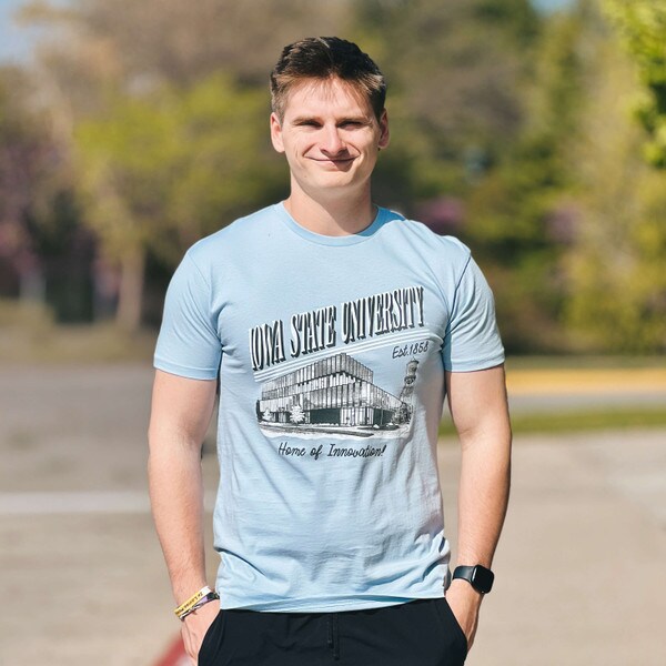 Uscape Iowa State University Blue Short Sleeve T-Shirt